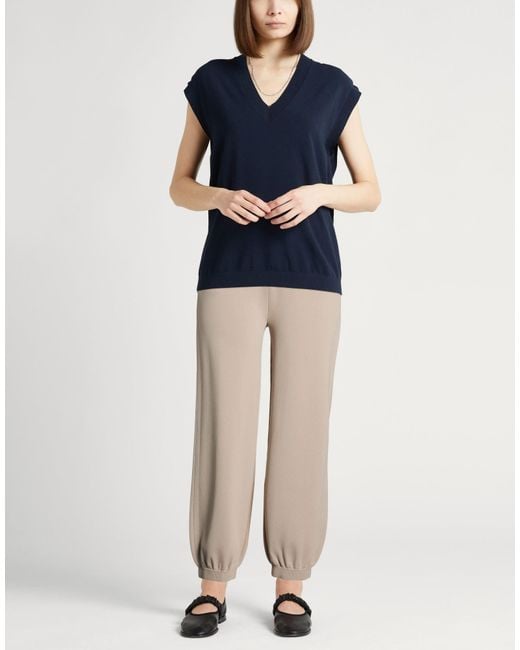 Max Mara Natural Taupe Pants Viscose, Polyamide