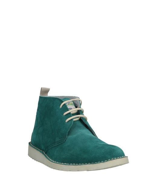 Angelo Nardelli Green Ankle Boots Soft Leather for men