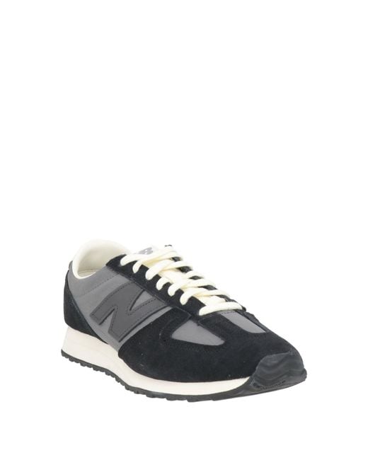 New Balance Black Sneakers Leather, Textile Fibers for men