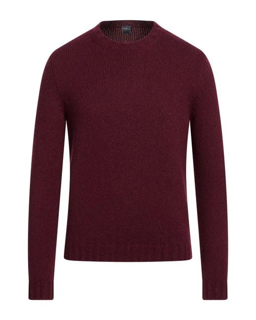 Fedeli Red Sweater Cashmere for men