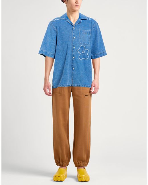 Marni Blue Denim Shirt Cotton for men