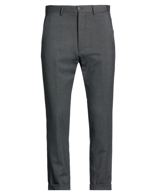 Messagerie Gray Charcoal Pants Polyester, Wool, Viscose, Elastane for men