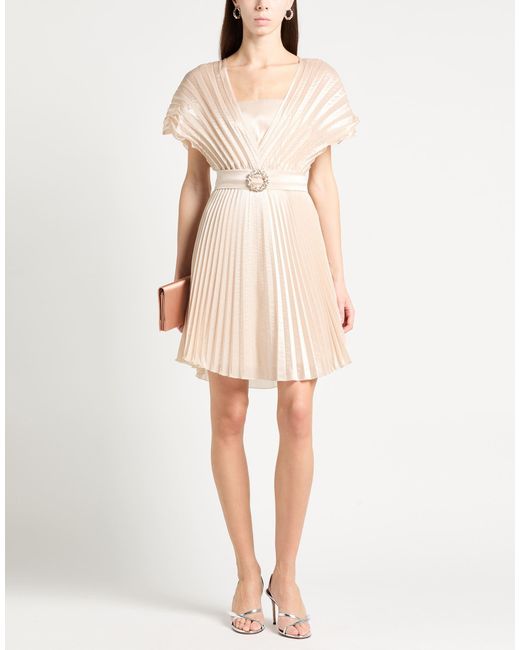 DOUBLE C White Mini Dress Polyester, Nylon, Elastane