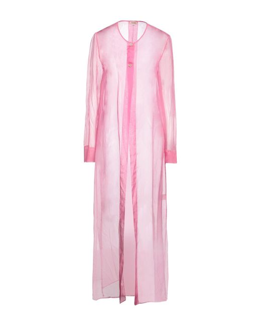 HER SHIRT HER DRESS Pink Overcoat