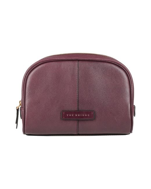 The Bridge Purple Plum Beauty Case Cow Leather