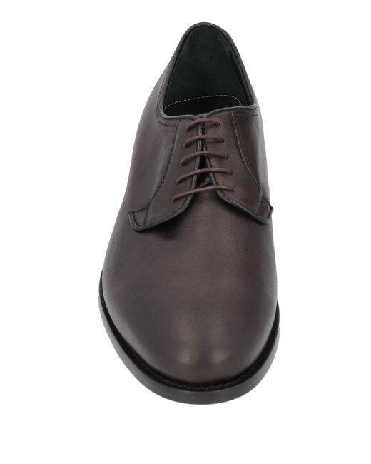 RICHARD OWE'N Gray Dark Lace-Up Shoes Soft Leather for men