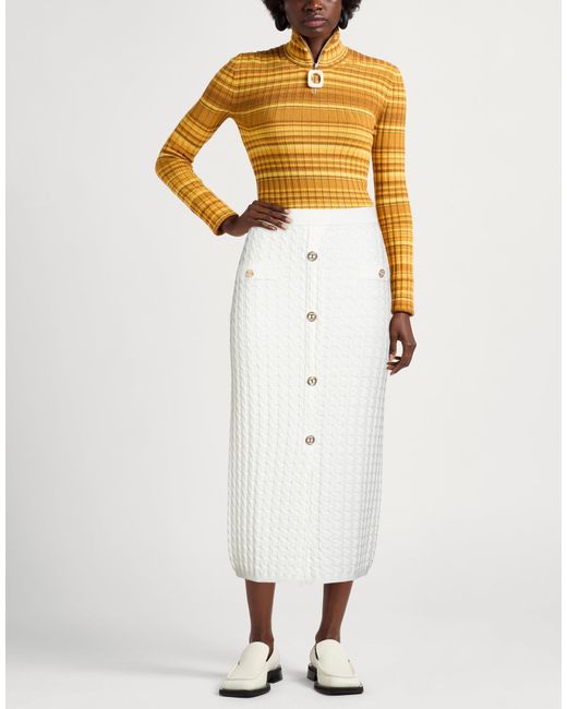 Twinset White Midi Skirt