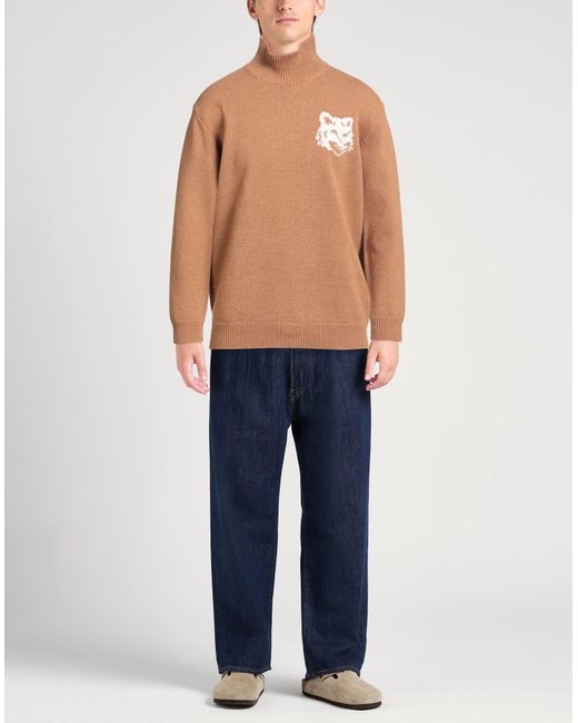 Maison Kitsuné Rollkragenpullover in Brown für Herren