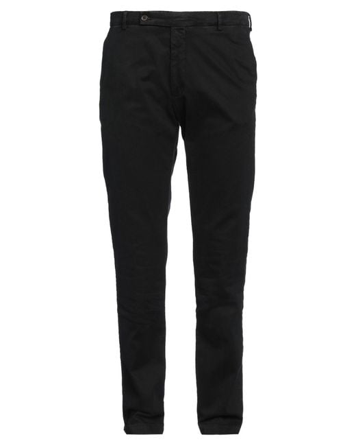 Berwich Black Pants Cotton, Elastane for men