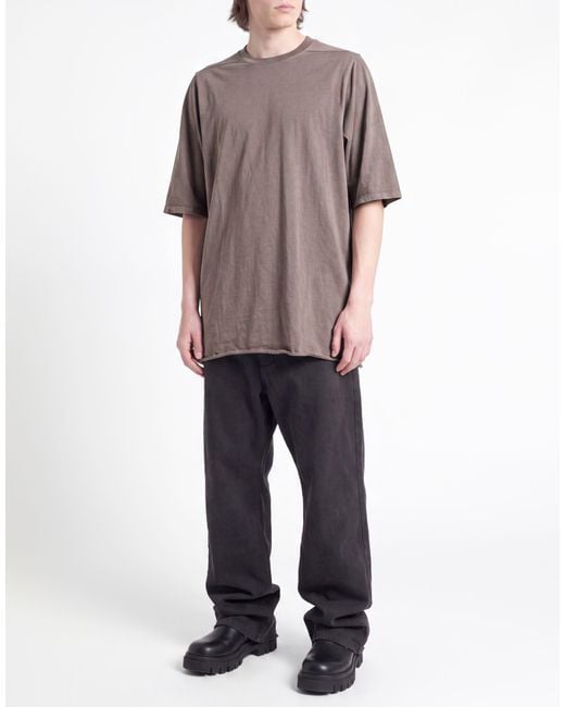 Rick Owens Brown Taupe T-Shirt Cotton for men