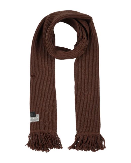 MM6 by Maison Margiela Brown Chocolate Scarf Wool, Polyamide