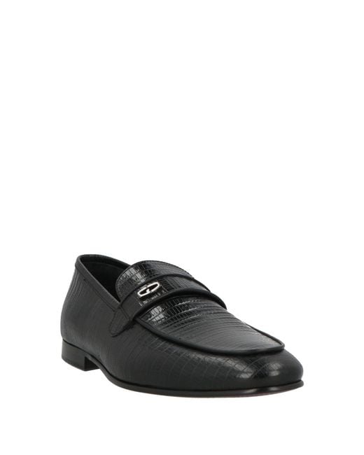 Giovanni Conti Black Loafers for men