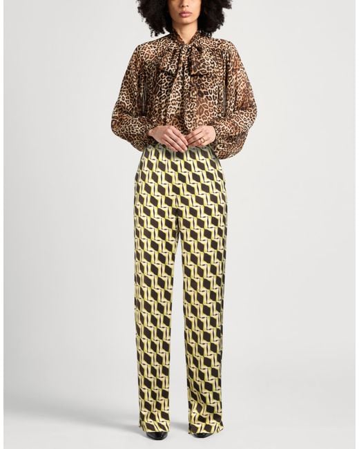 MSGM Yellow Pants Viscose