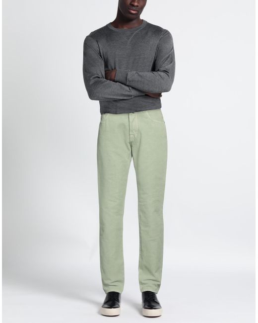 Jacob Coh?n Green Pants Cotton, Linen for men