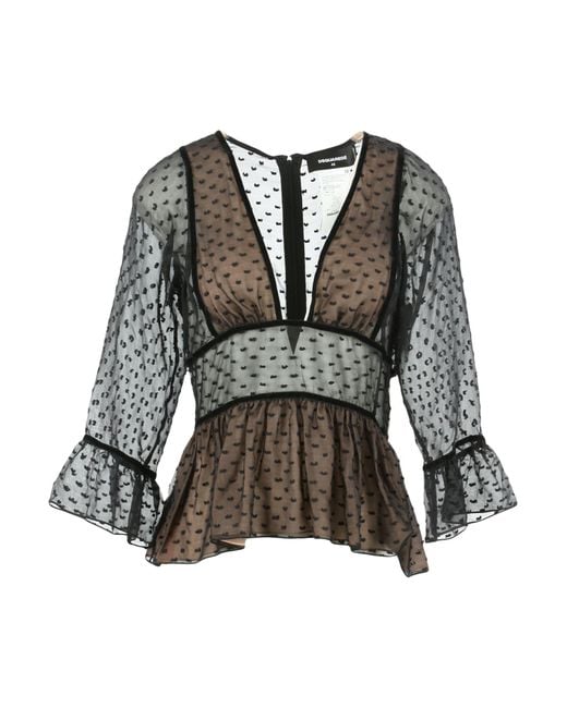 DSquared² Gray Top Silk