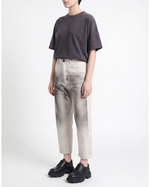 Nostrasantissima Gray Pants Cotton, Elastane