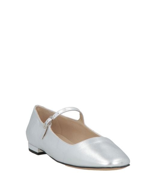 Theory White Ballet Flats