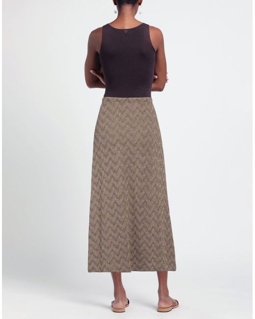 Siyu Brown Midi Skirt