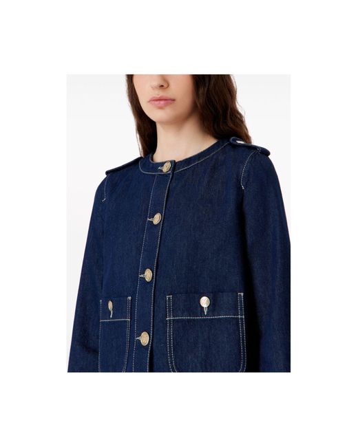 Manteau en jean Emporio Armani en coloris Blue