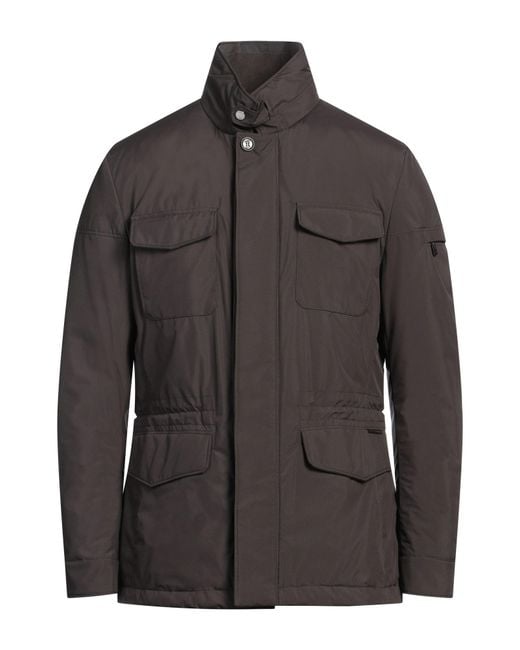 Moorer Black Dark Jacket Polyester for men