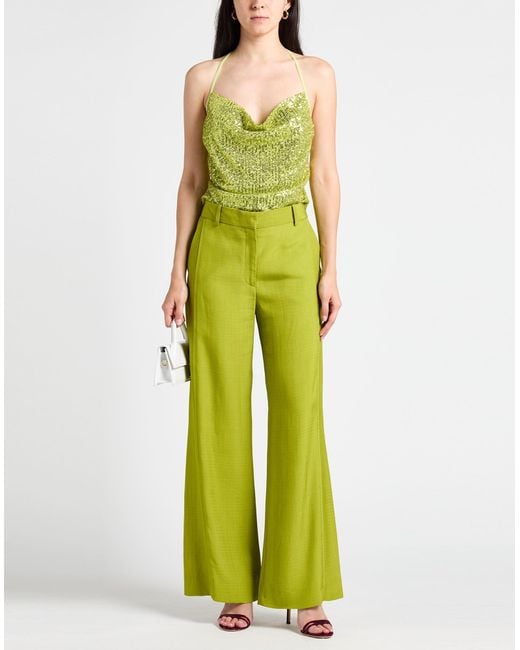 Pinko Green Top Polyester, Elastane