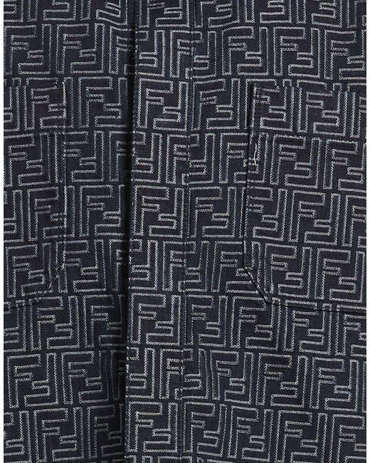 Fendi Blue Jacket Cotton for men