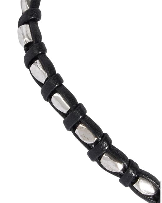 Isabel Marant Black Bracelet Leather, Brass for men