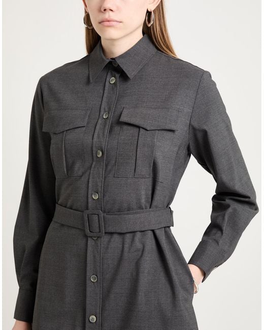 P.A.R.O.S.H. Gray Midi-Kleid
