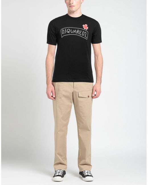 DSquared² Black T-Shirt Cotton for men