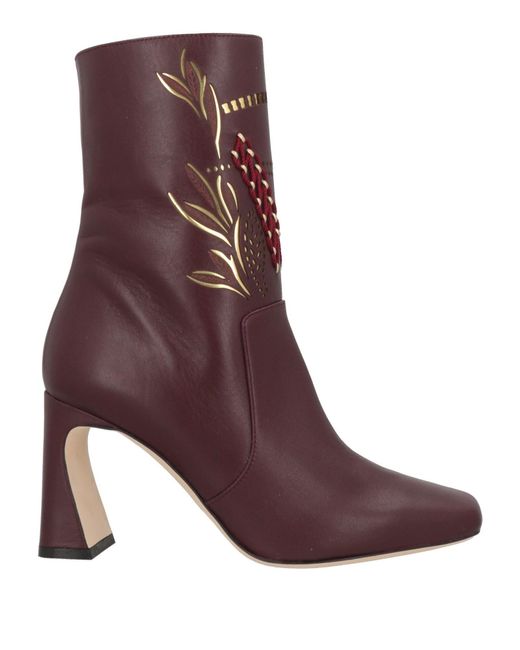Alberta Ferretti Purple Ankle Boots