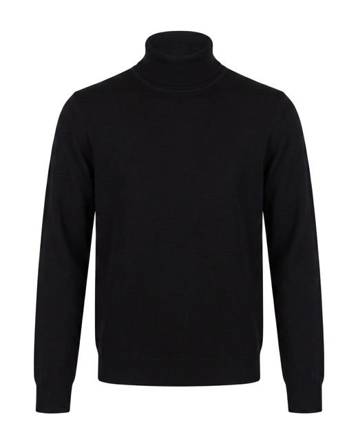 Kangra Black Turtleneck Wool for men
