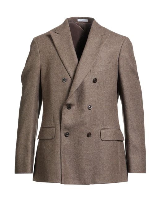 Boglioli Brown Blazer Virgin Wool for men