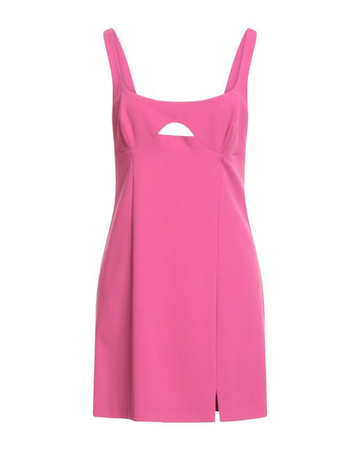 Patrizia Pepe Pink Fuchsia Mini Dress Polyester, Elastane
