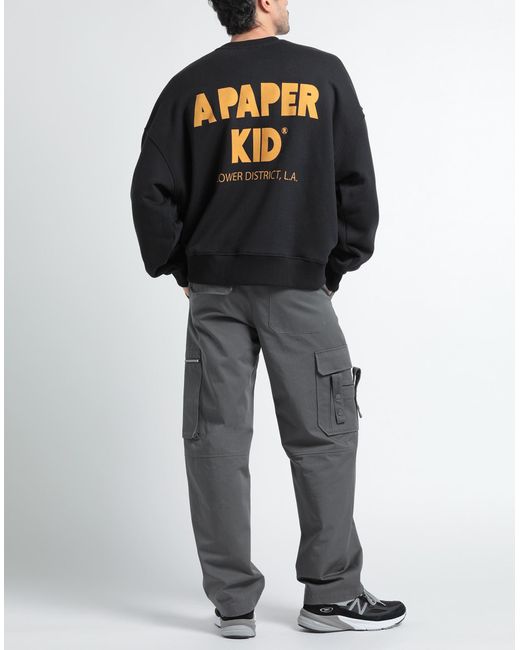 A PAPER KID Black Sweatshirt for men