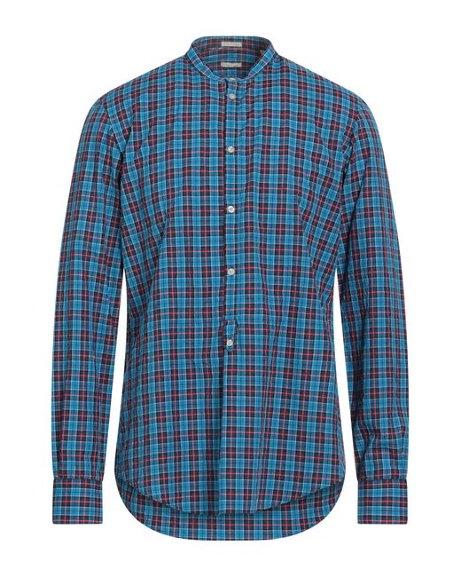 Massimo Alba Blue Azure Shirt Cotton, Polyester for men