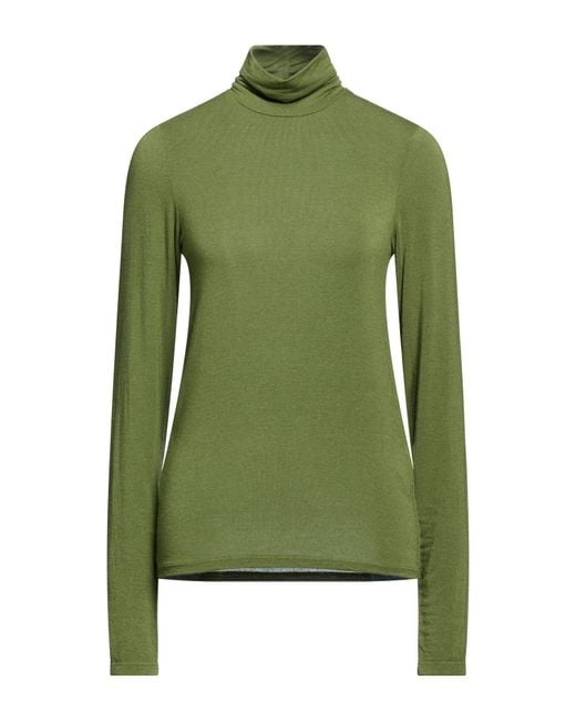 IRO Green Military T-Shirt Viscose, Virgin Wool, Cashmere, Elastane