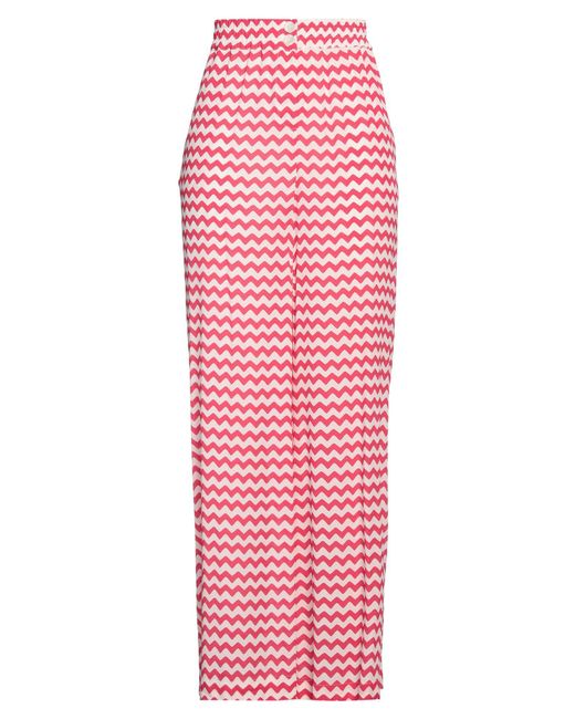 Semicouture Red Pants Viscose