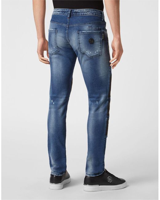 Pantalon en jean Philipp Plein pour homme en coloris Blue