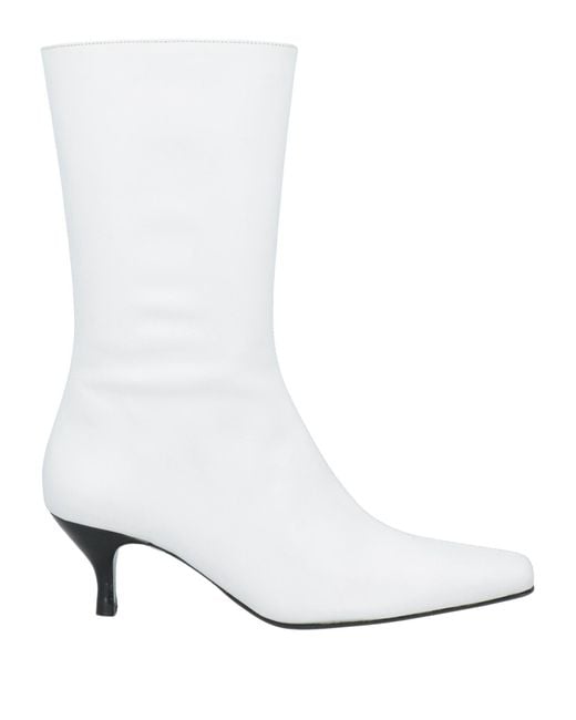 Filippa K White Ankle Boots Leather