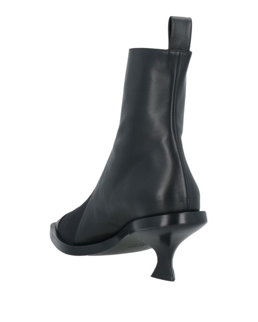 Jil Sander Black Ankle Boots Leather, Elastic Fibres