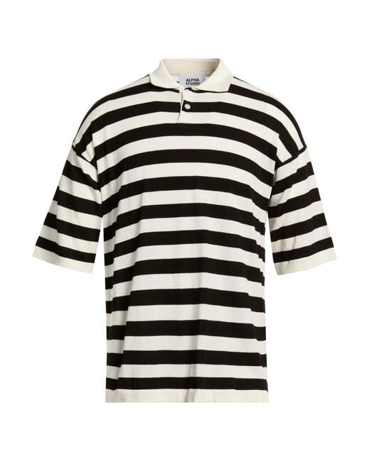 Polo Alpha Studio de hombre de color Black