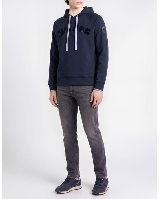 Blauer Blue Sweatshirt Cotton, Polyester for men