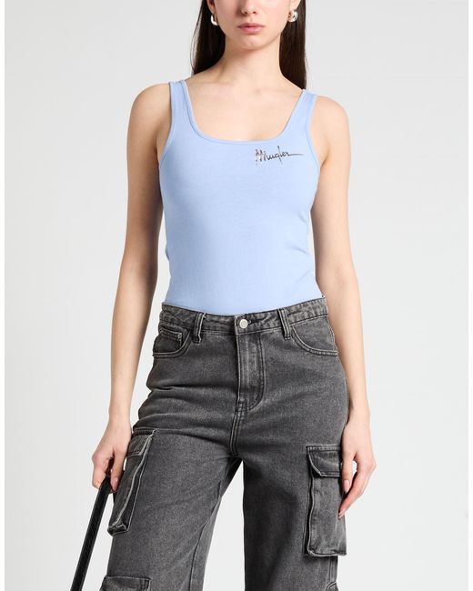 Mugler Blue Bodysuit