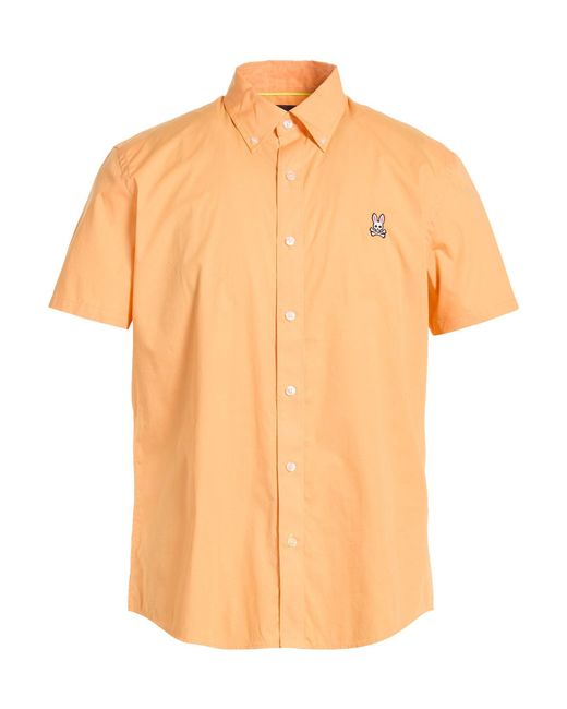 Psycho Bunny Orange Shirt for men