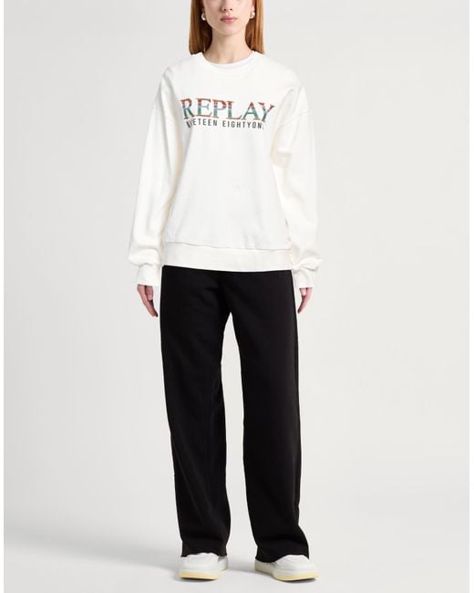 Replay White Sweatshirt