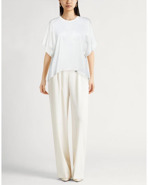 Herno White Cream T-Shirt Silk, Cotton