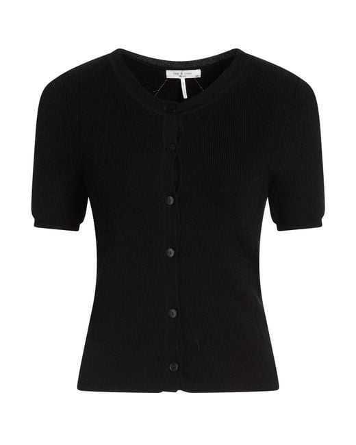 Rag & Bone Black Cardigan Acrylic, Wool, Polyamide, Elastane