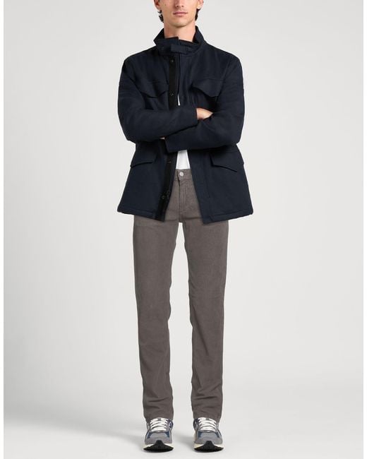 Harmont & Blaine Gray Pants Cotton, Elastane for men