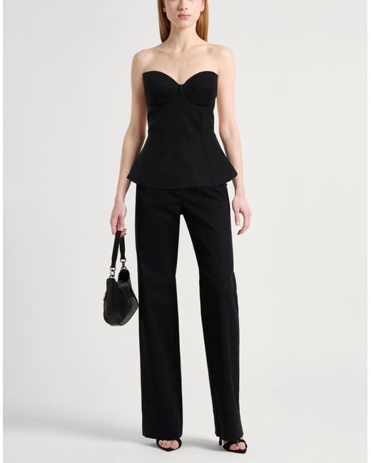 GIUSEPPE DI MORABITO Black Top Virgin Wool, Elastane