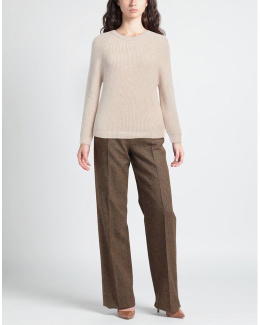 Peserico Natural Easy Sweater Merino Wool, Cashmere, Polyamide, Alpaca Wool, Metallic Fiber